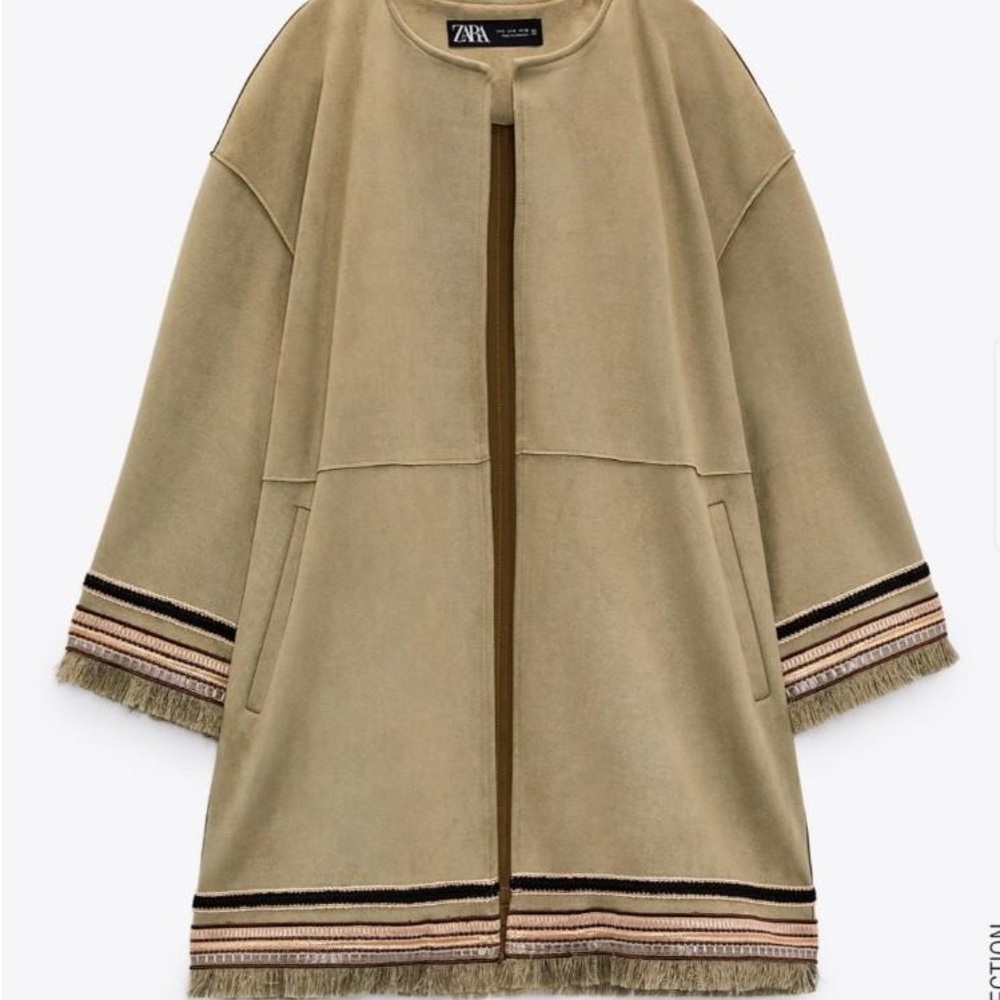 Zara Oversized Jacket Embroidered